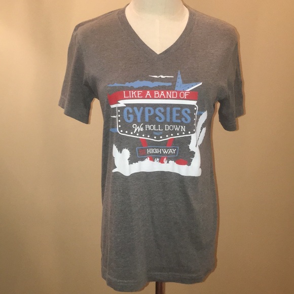 None Tops - Band of Gypsies Logo long tee shirt in EUC size sm
